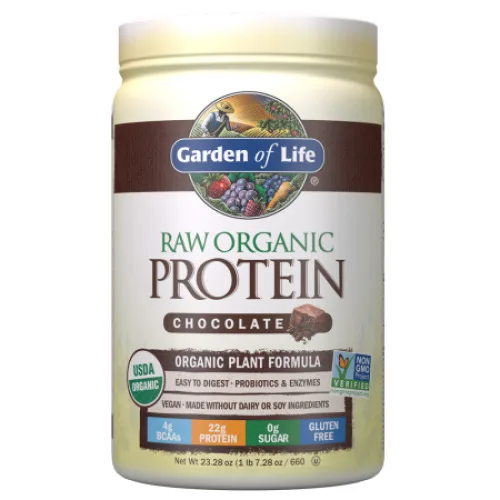 Garden Of Life Raw Organic Protein Chocolate , 650g Powder - GARDEN OF LIFE
