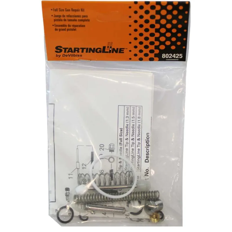 Kit Reparo Pistola SLG-510 e 520 Gravidade - DeVilbiss - DEVILBISS