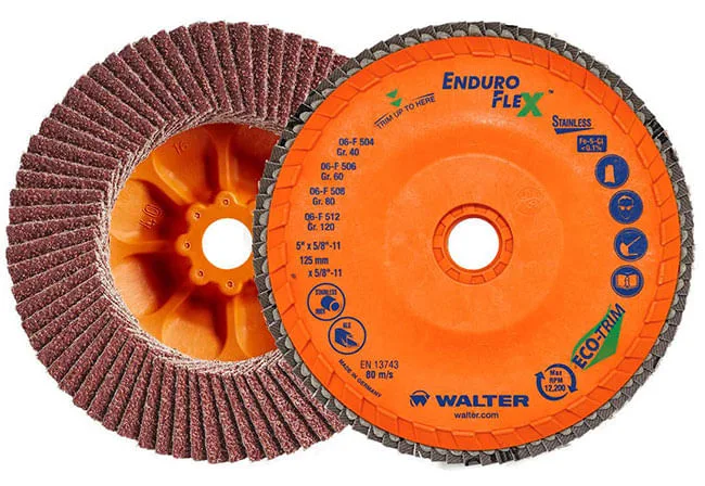 Lixa disco flap 180 mm x 22 mm G 120 enduro-flex 15Q712 - WALTER - WALTER