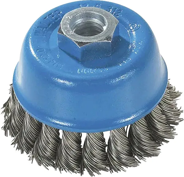 Escova copo em aço trançado 76,2 mm M14 fio 0,4 mm 13F312 - WALTER - WALTER