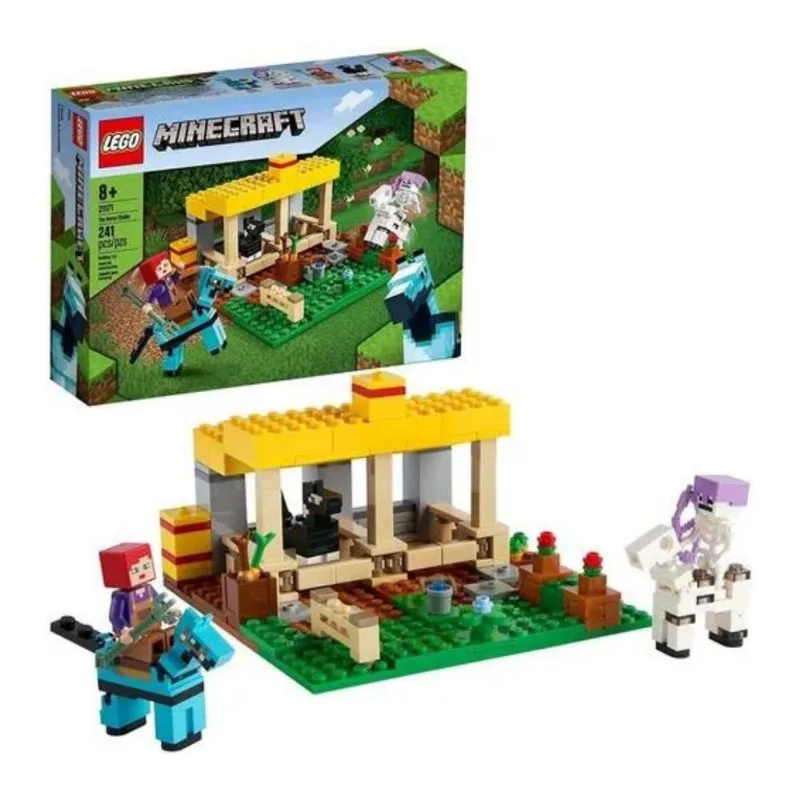 Lego Minecraft O Estábulo De Cavalos 241 Peças