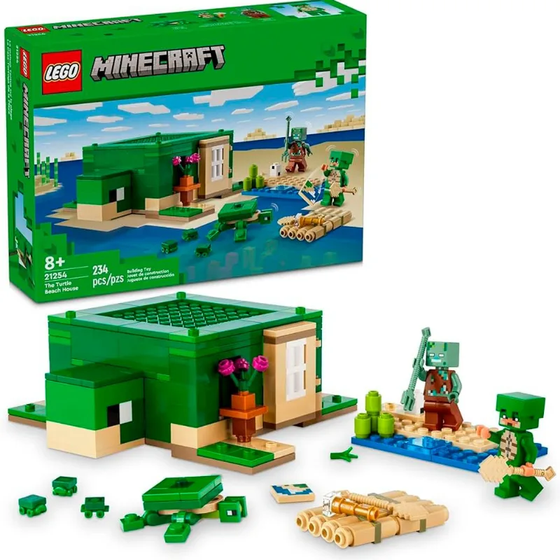 Bloco Lego Minecraft a Casa Tartaruga de Praia 21254