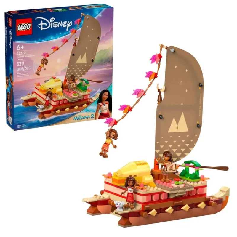 Lego Moana 2 Canoa De Aventura 529 Peças 43270 - Lego - Brinquedos