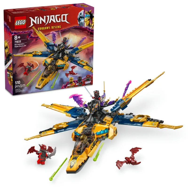 LEGO - Ninjago - Superjato da Tempestade de Ras e Arin - 71833