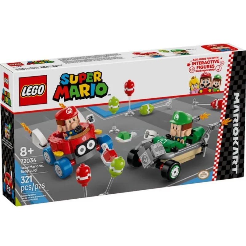 Super Mario Mario Kart Baby Mario Vs. Lego 72034