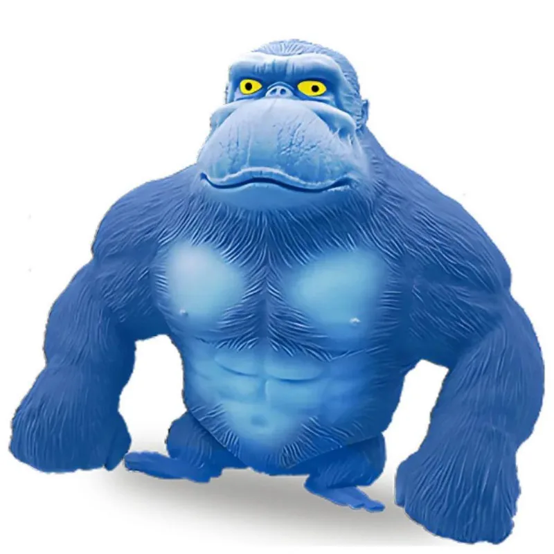 Brinquedo Antiestresse Rongee Kong Gorila Com Textura Macia Para Alívio Do Estresse Azul Oem