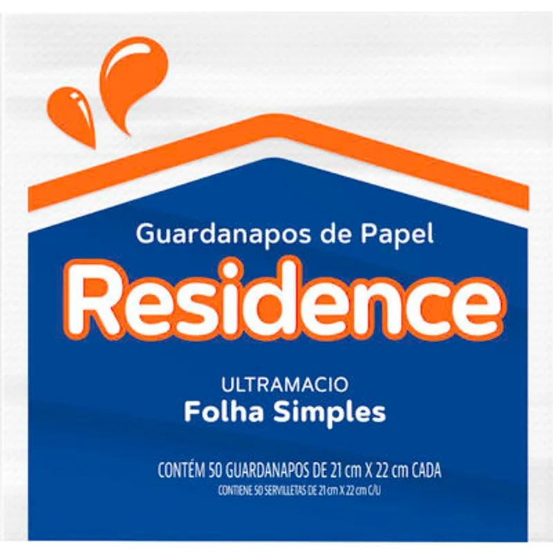 Guardanapo de Papel Residence 21x22cm 50 un