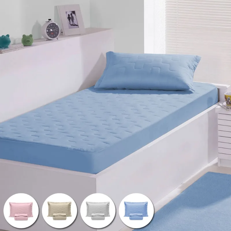 Kit Colcha Sleep Solteiro Percal 180 Fios Slip Bicama Beliche Matelassê Porta Travesseiro Buettner