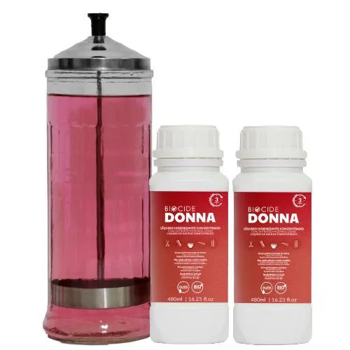Kit 8 Meses Biocide | Jarro + 2 Biocide Donna 480 Ml