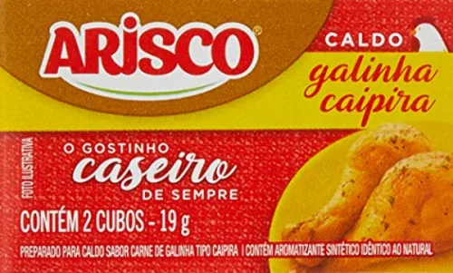 Caldo Arisco Galinha Caipira 6 Cubos 57g - ARISCO - Mercearia