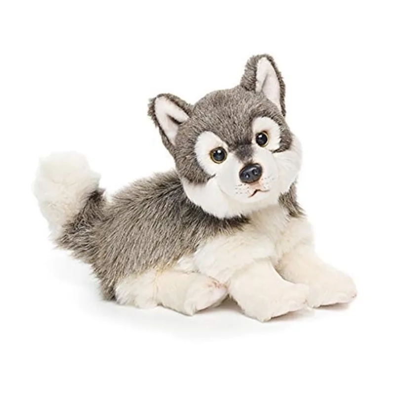 Lobo Pequeno Amigo Wispy Carvão Infantil Pelúcia Pelúcia Animal Toy