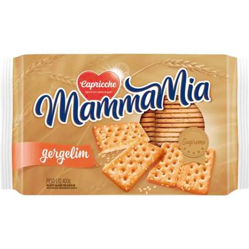Biscoito Integral Mamma Mia Cracker gergelim 400g