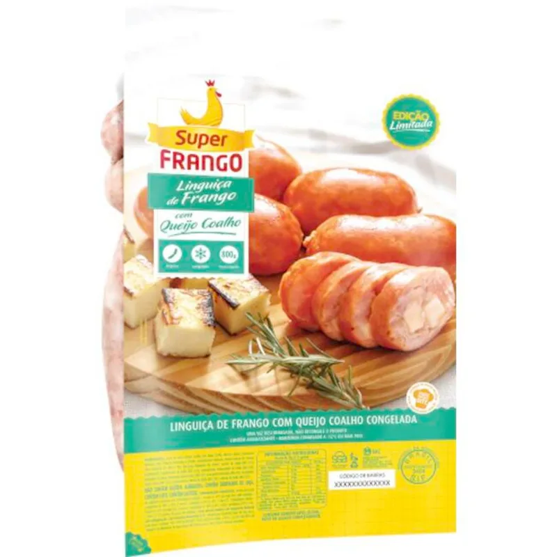 Linguiça de Frango Super Frango Com queijo 800g