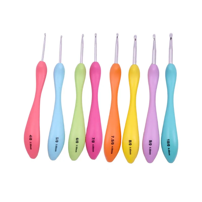 Kit Agulha De Crochê 4/0-10/0 Cabo Em Plástico Com 08 Peças 103 - Colorido