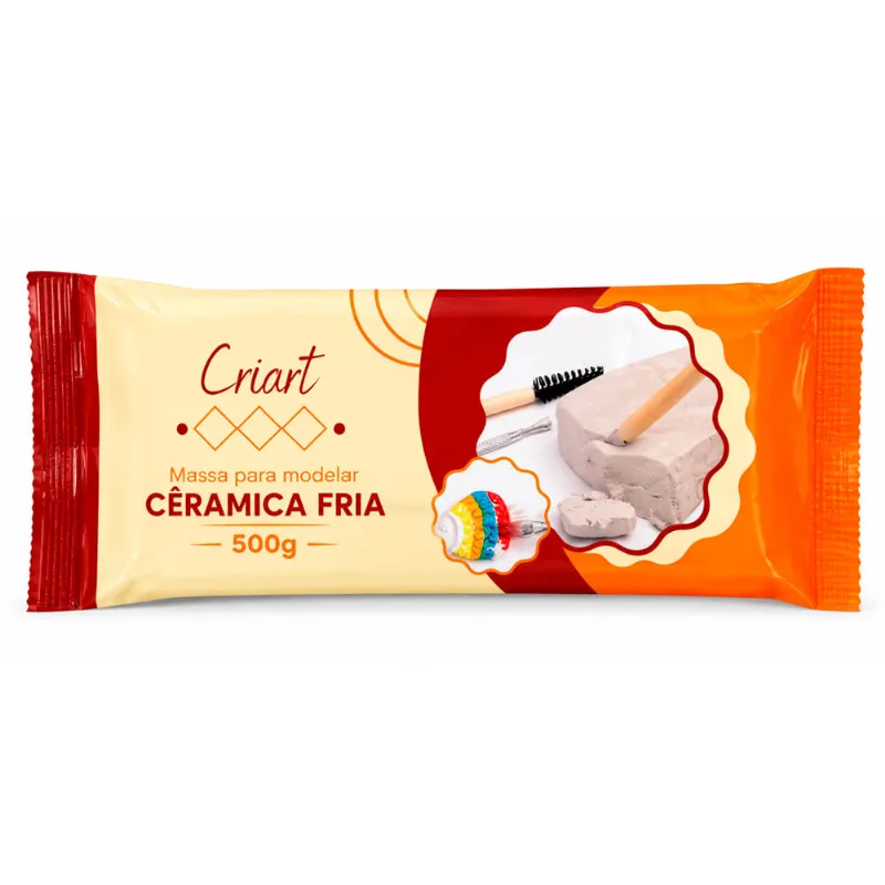 Massa Para Modelar Ceramica Fria 500Gr 101 - Branco 101