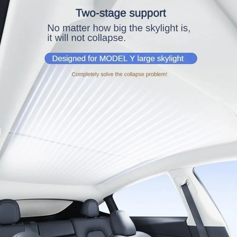Adequado Para Tesla Sunshade Modelo Y/3 Sunroof Para Resfriamento E