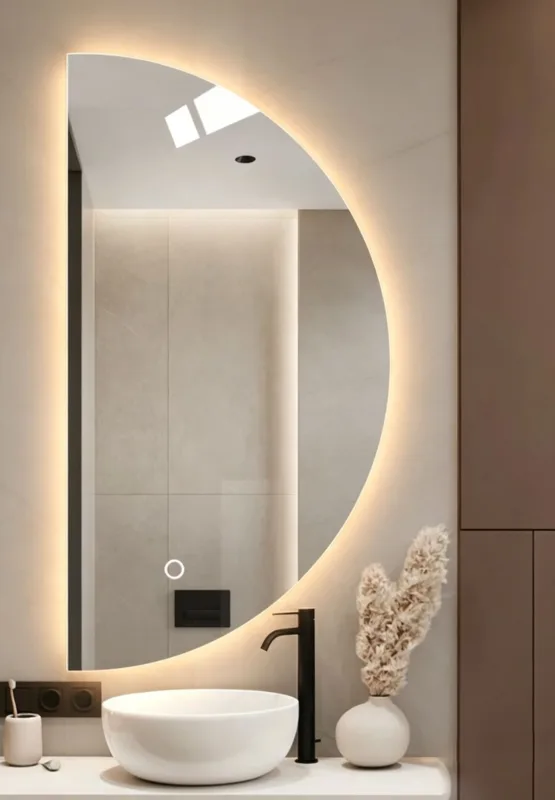 Espelho De Parede Meia 40X80Cm Lu Led Alterna - Alterna - Móveis