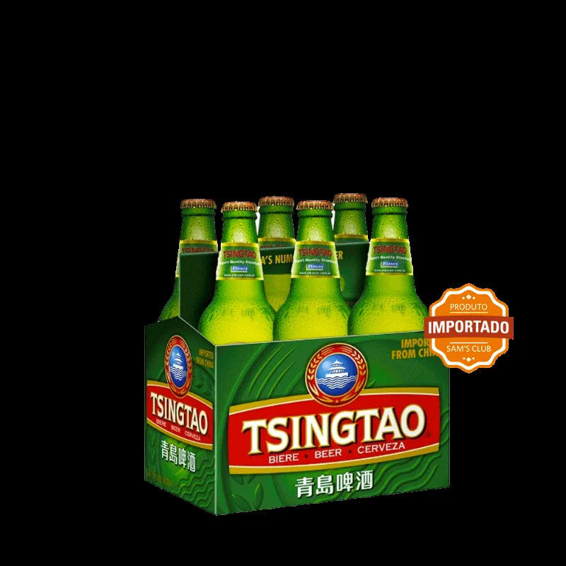Cerveja Importada Tsingão Pack com 6 Unidades 330ml Cada