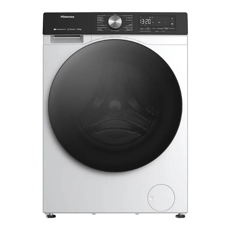 Lava e Seca Hisense Steam, 11Kg com 13 Programas de Lavagem - WD3S1 | Branca 127V
