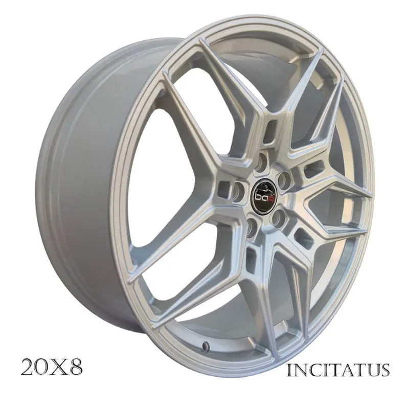 Kit 4 Rodas Aro 20x8 Incitatus 5x105 Prata B.a.r