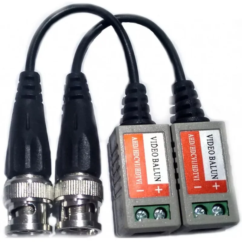 Par Video Balun Passivo Cftv Conversor Utp HD Ahd/tvi/cvi