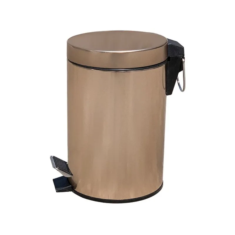 Lixeira de inox com pedal Rose Gold 3 litros Coisas e Coisinhas