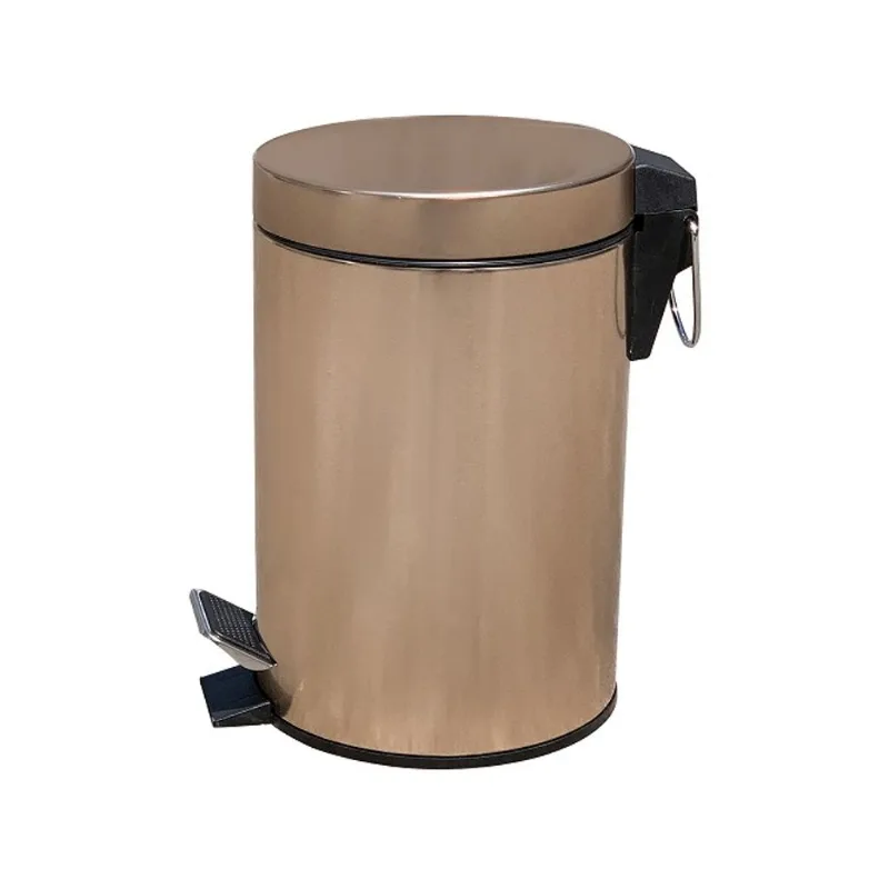 Lixeira De Inox Com Pedal Rose Gold 5 Litros Coisas E Coisinhas