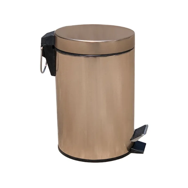 Lixeira Inox Com Pedal Rose Gold 20l