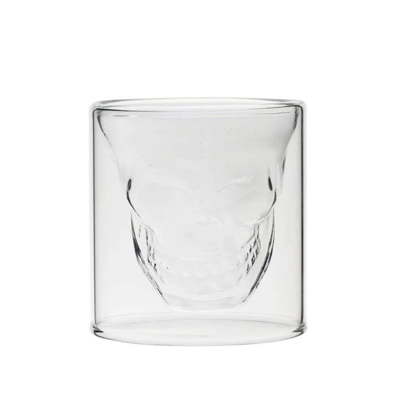Conjunto Copo de Caveira Double Wall Member's Mark 4 Peças de 75ml Cada