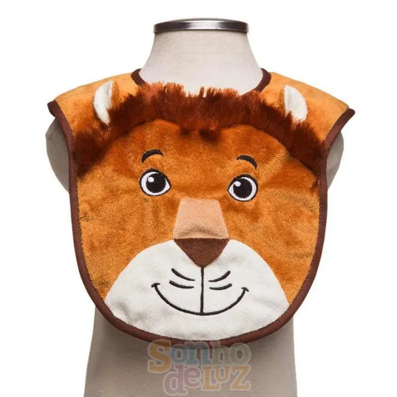 Babador de Bebê Impermeável Leão Cor Marron - Sonho de Luz