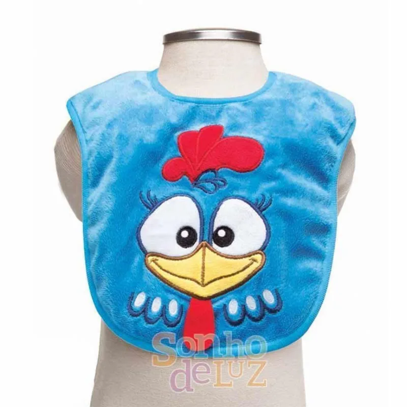 Babador De Bebê Impermeável Galinha Pintadinha Azul - Sonho De Luz