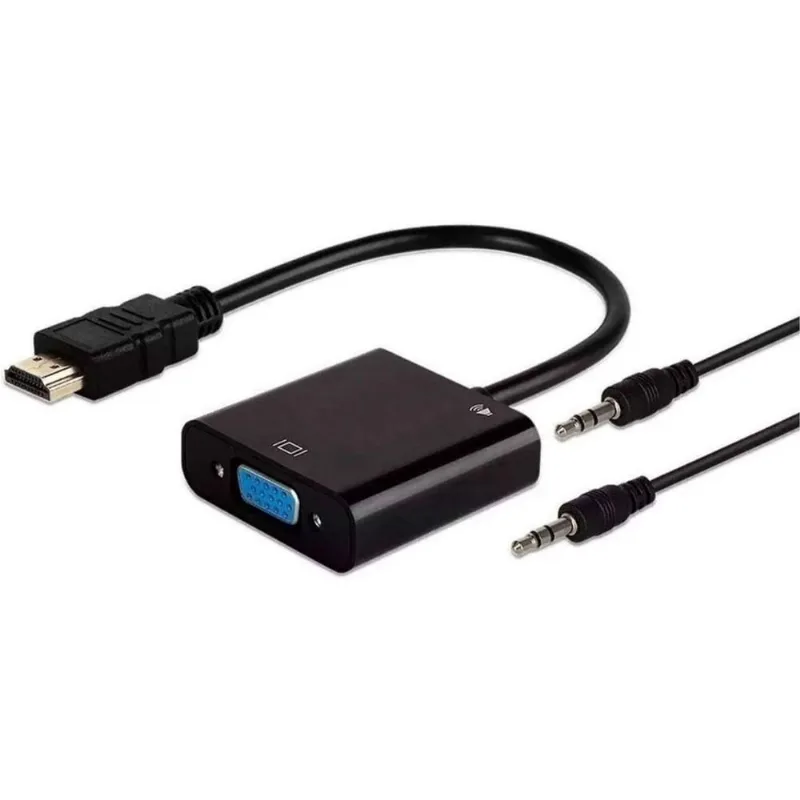 Cabo Conversor Hdmi Para Vga Femea Com Audio