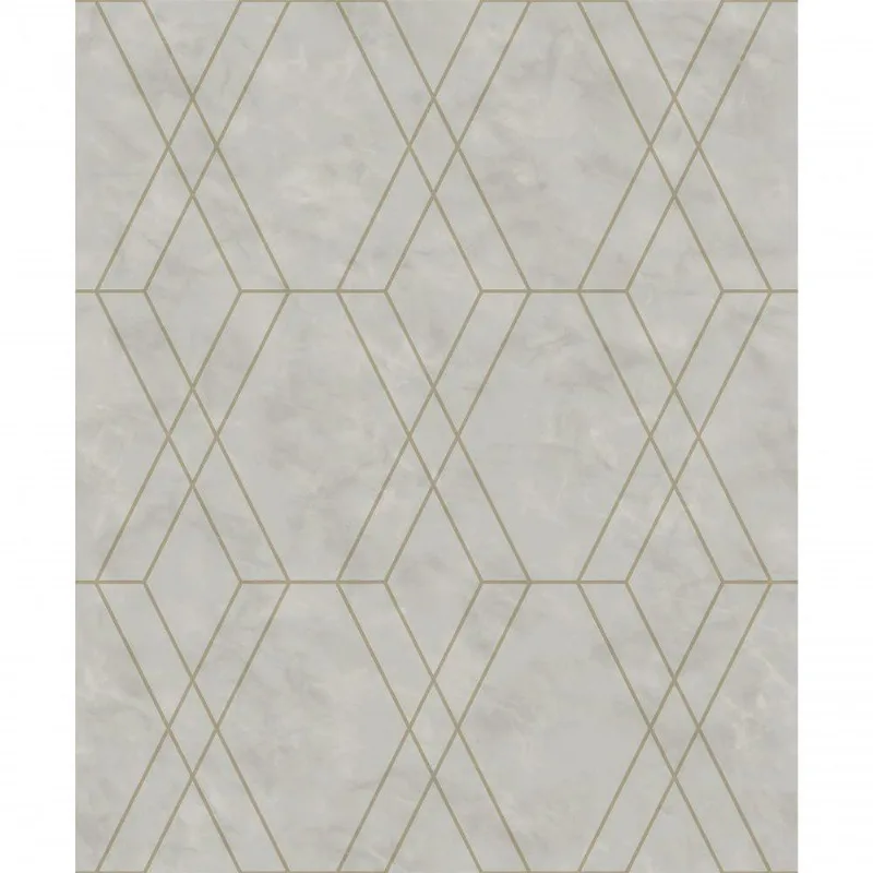 Papel De Parede Modern Maison Geometria Em Mármore Mm557704 - Rolo 10m X 0,52m