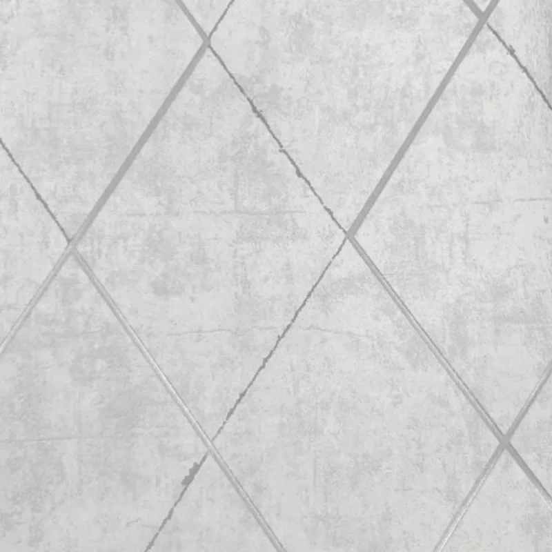 Papel De Parede Santorini Geométrico Cinza Sn131
