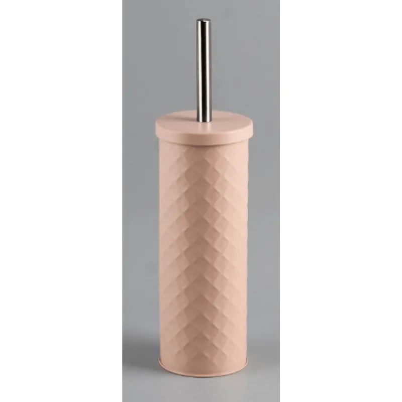 Porta Escova Sanitária Metal Rosa