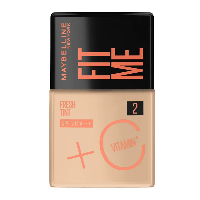 Base Líquida Maybelline Fit Me Fresh Tint FPS50 Cor 02 Vitamina C 30ml - Maybelline - Base