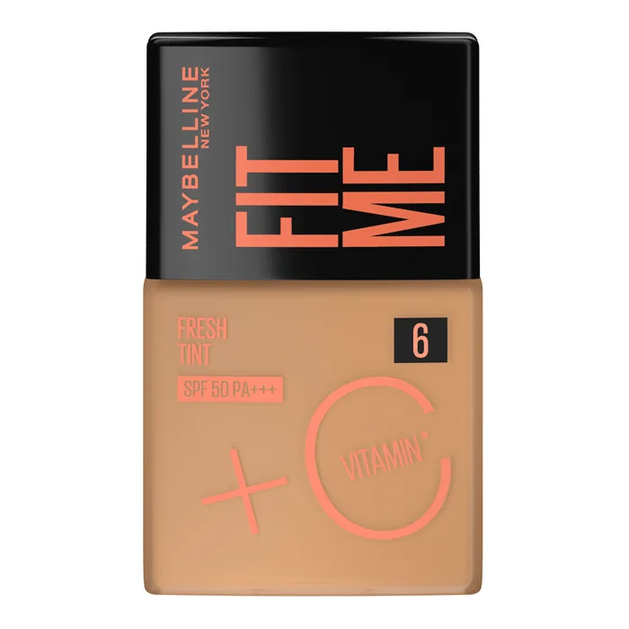 Base Líquida Maybelline Fit Me Fresh Tint FPS50 Cor 6 Vitamina C 30ml - Maybelline - Base