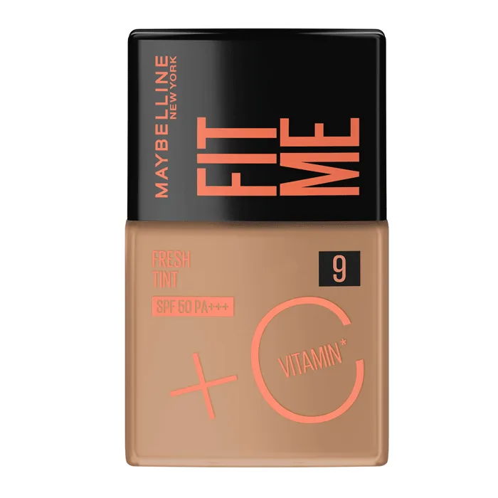 Base Líquida Maybelline Fit Me Fresh Tint FPS50 Cor 9 Vitamina C  30ml - Maybelline - Base