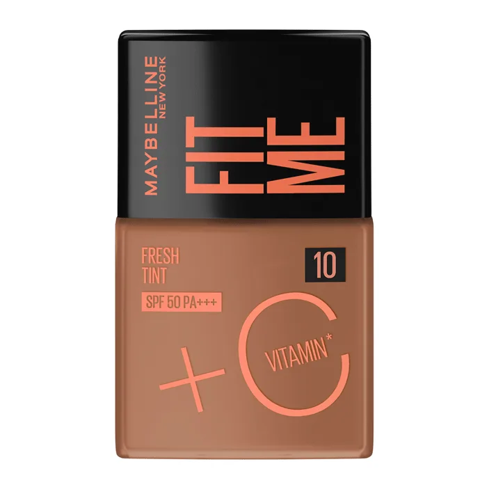 Base Líquida Maybelline Fit Me Fresh Tint FPS50 Cor 10 Vitamina C 30ml - Maybelline - Base