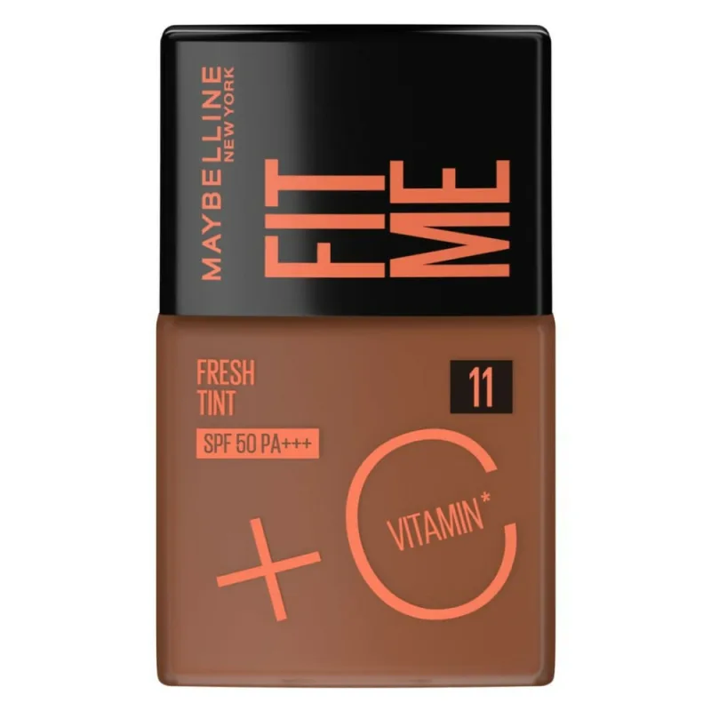 Base Líquida Maybelline Ny Fit Me Fresh Tint Com Vitamina C FPS50 Cor 11 - 30ml - MAYBELLINE - Beleza