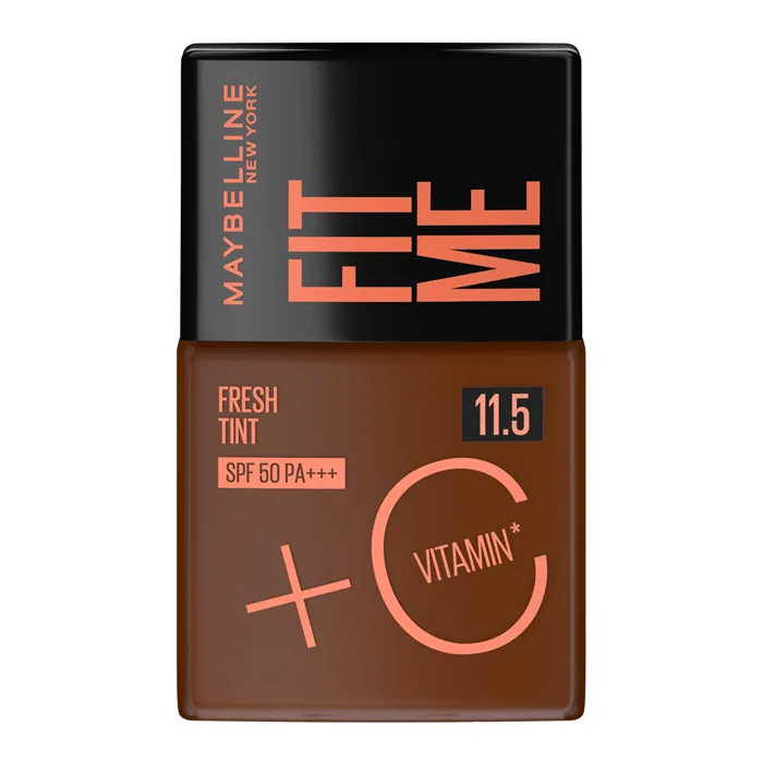 Base Líquida Maybelline Fit Me Fresh Tint FPS50 Cor 11,5 Vitamina C 30ml - Maybelline - Base