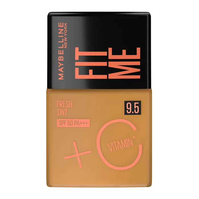 Base Líquida Maybelline Fit Me Fresh Tint FPS50 Cor 9,5 Vitamina C 30ml - Maybelline - Base