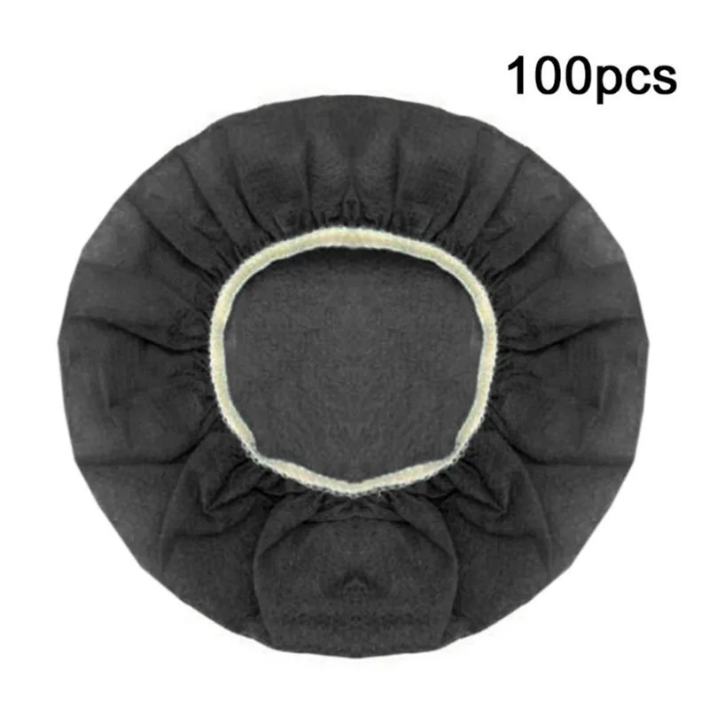 100 Pcs Protetor Descartável Fone De Ouvido 6cm Preto