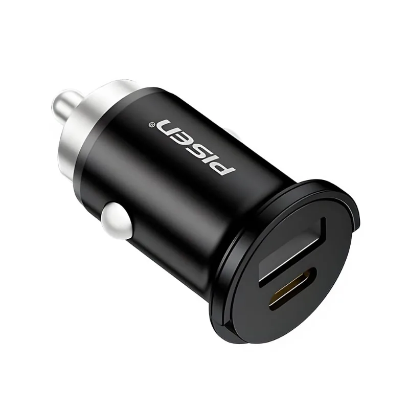 Carregador Usb A/c Pisen Máx. 20w Mini Para Carro Preto