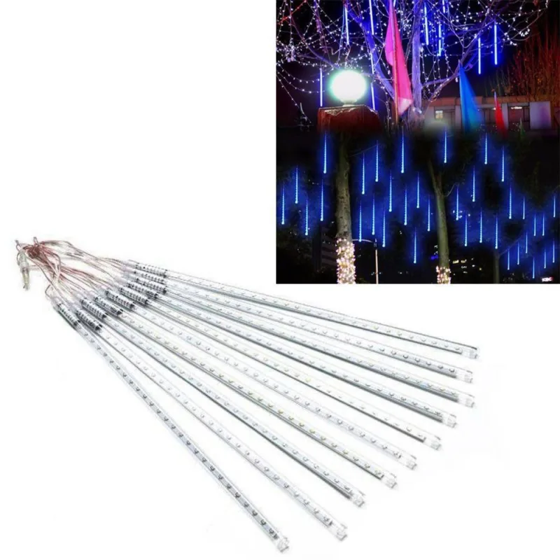 Cascata Pisca Pisca Chuva De Neve Natal 8 Tubos Azul 320 Leds Natalino - OUTRAS - Natal