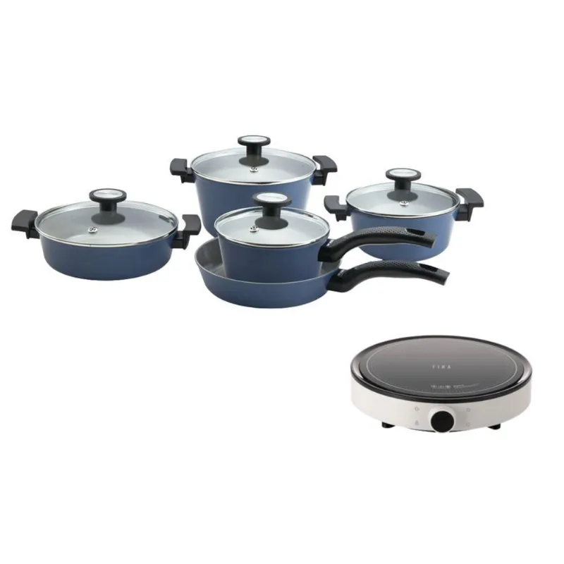 Conjunto Reverse Azul + Fogão De Indução Fika 220V