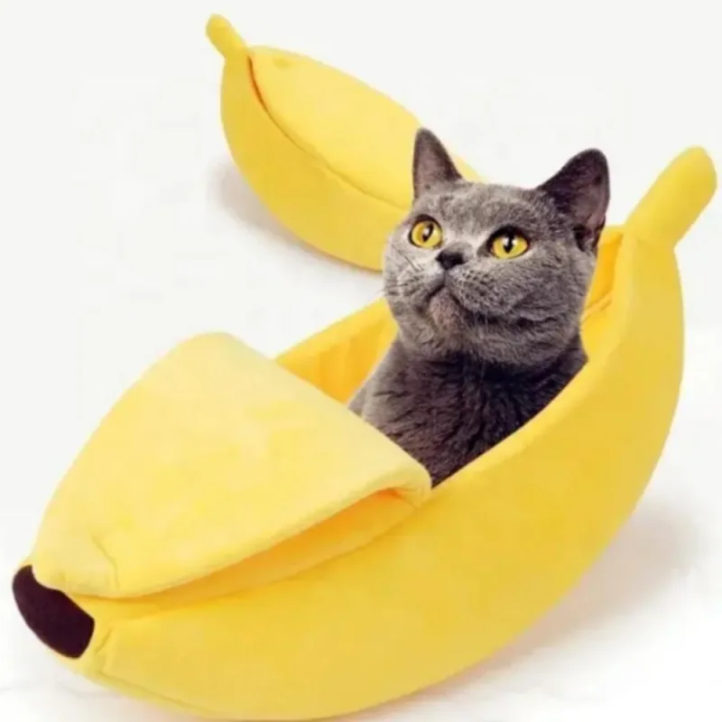Cama para Pet Le Pets Casinha Cachorro Pet Gato Caminha Banana Cama Pelucia Amarelo - OUTRAS - Brinquedos