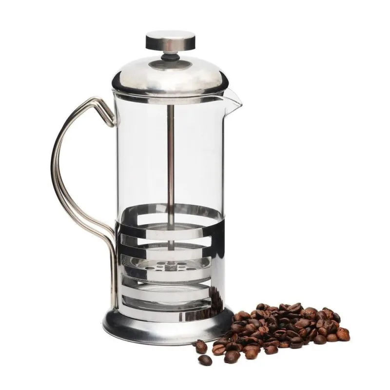 Cafeteira Francesa Em Inox Maquina De Cafe 350ml Prensa Chaleira Em Vidro Cremeira Bule French Press - Não Disponível - Utilidades Domesticas