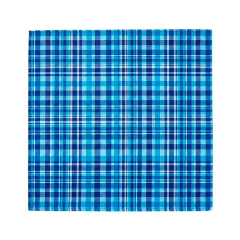 Toalha De Mesa Toskana Xadrez 140x140cm Azul (MP)