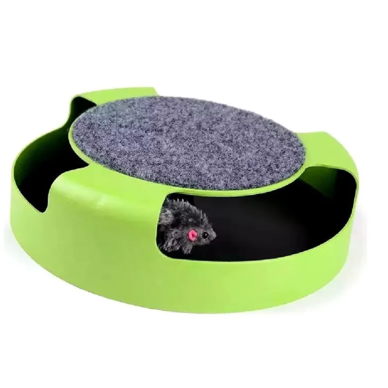 Brinquedo Para Gato Interativo Pegue O Rato Giratorio Com Arranhador - Não Disponível - Pet Shop